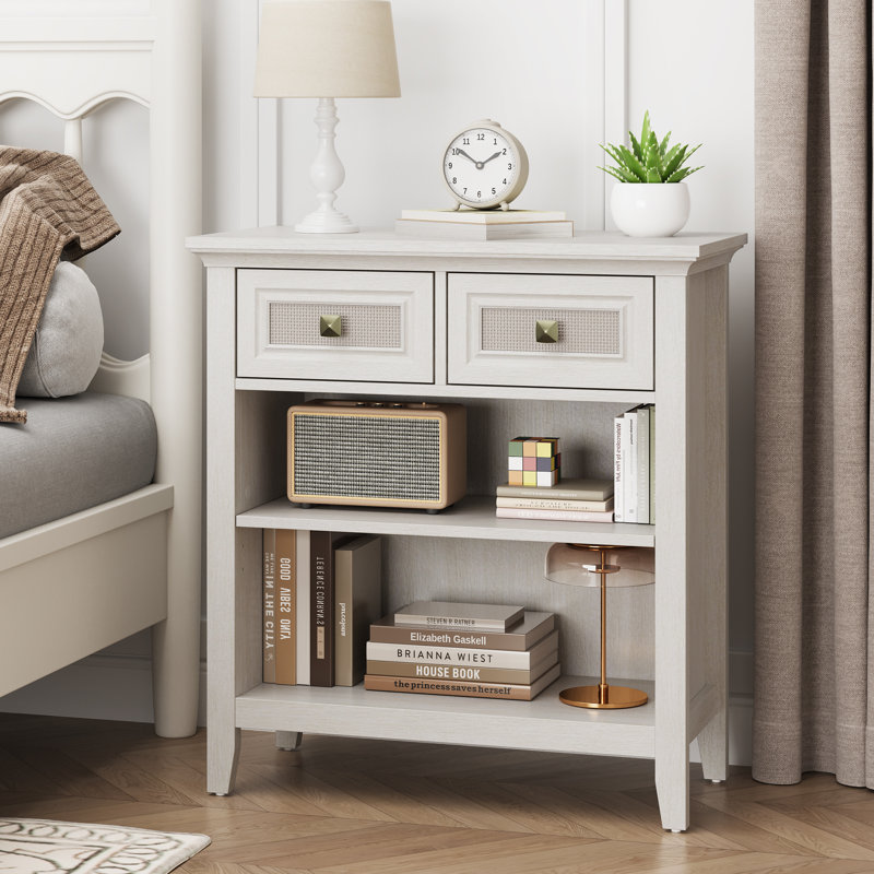 28'' 2 Drawer Accent Storage Cabinet, White