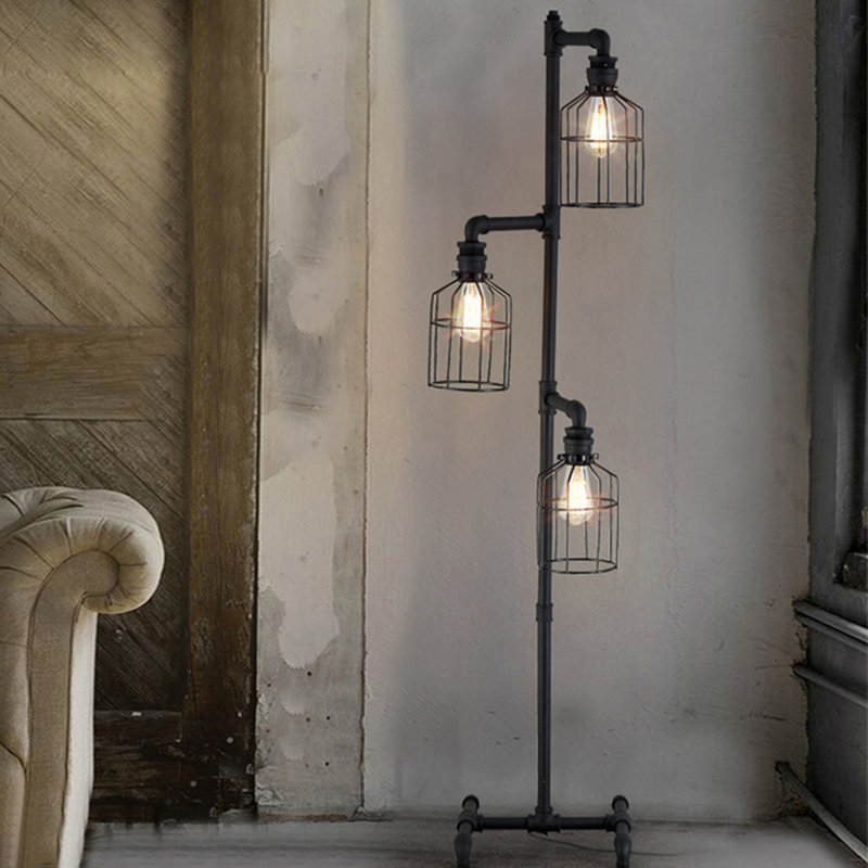 Jahare 60'' Black Tree Floor Lamp