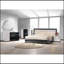Unité de rangement moderne à 5 tiroirs avec commode en bois laqué moderne, organisateur de vêtements, motif géométrique et poignée en cristal, noir / blanc