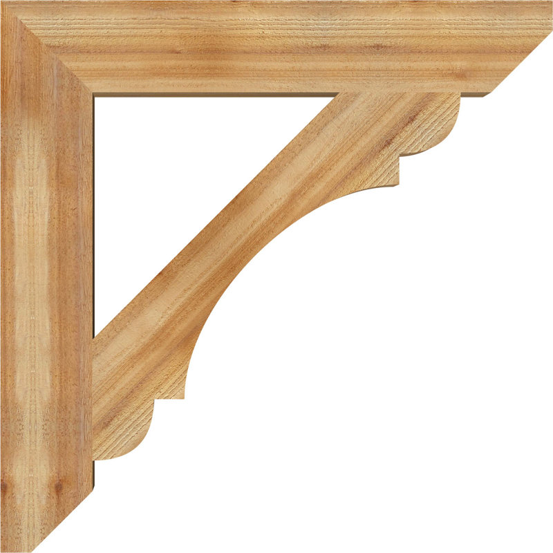 H 6 po x l 40 po x Support en bois / corbeau, Cèdre rouge, H 36 po x l 6 po x P 36 po