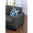 Charcoal - Dark Gray 3 Seat Cup Holder Console L Shaped Sectional For Game/Movie Nights, Comes With Two Toss Pillows And Storage , Solid Wood Frame Wrapped In Neutral Faux Leather, Foam Cushions Hand-1170187002