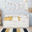 Lit de jour double avec tiroirs et tablettes-225284990