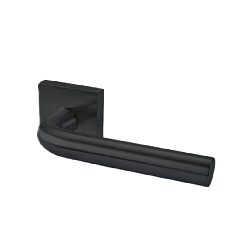 Ensemble d'intimité Alpine Lever 3 avec rosette carrée, 2-3/4", Noir satiné