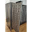 Armoire contemporaine pour le salon, la salle à manger - Tablettes réglables grises avec rangement moderne en relief