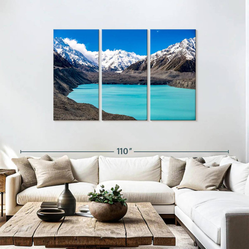 Bleu camion Tasman Lake, H 48 po x l 74 po