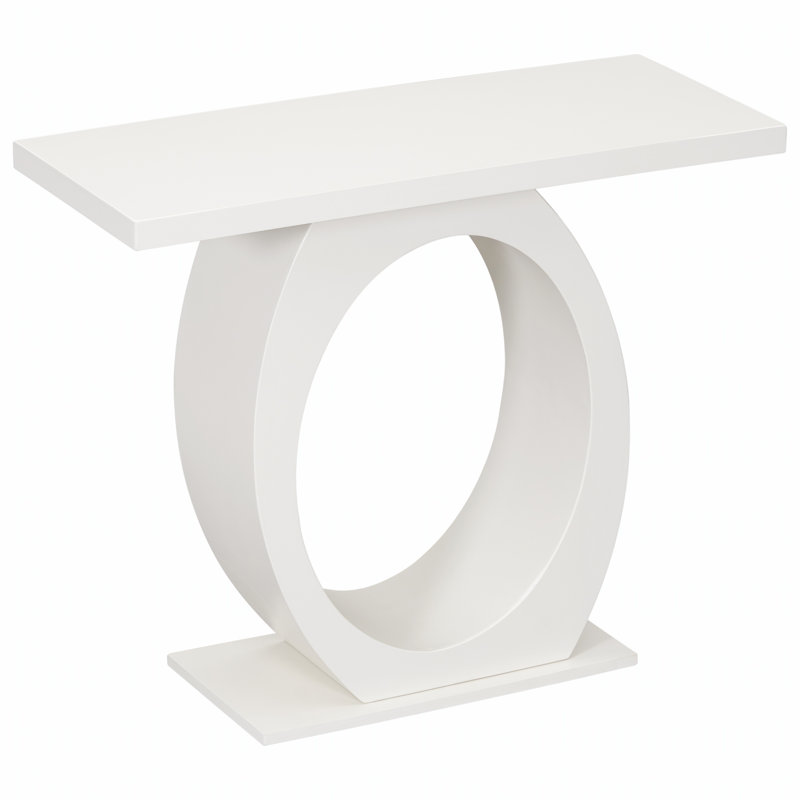 Modern 39.43" Criss-Cross Console Table, Beige