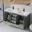 Base de meuble-lavabo à double cuve 60 po seulement, sans comptoir, assemblage requis-123304083