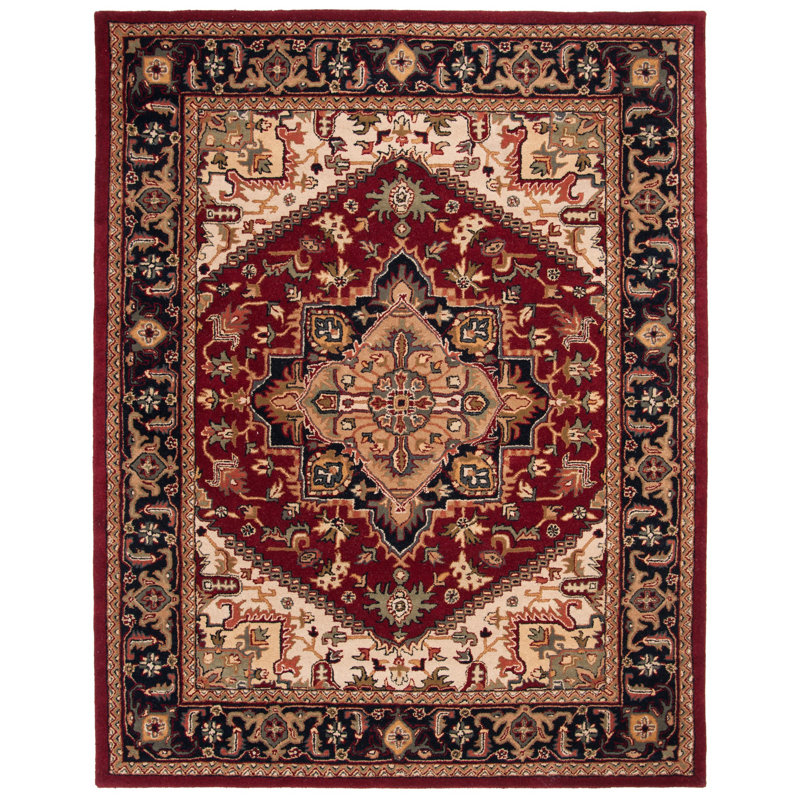 Balthrop Hand Tufted Wool Oriental Rug, Rectangle 4' x 6'