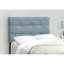Lit plateforme simple en velours bleu pour une chambre à coucher moderne