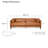 Solara Mid-Century Modern Leather Sofa with Walnut-finished Solid Wood Legs