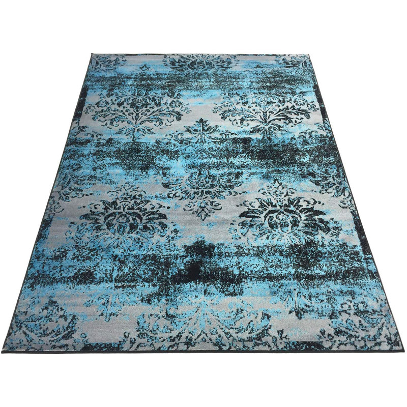 Tapis à motif damassé patiné, Rectangle 5 pi x 7 pi