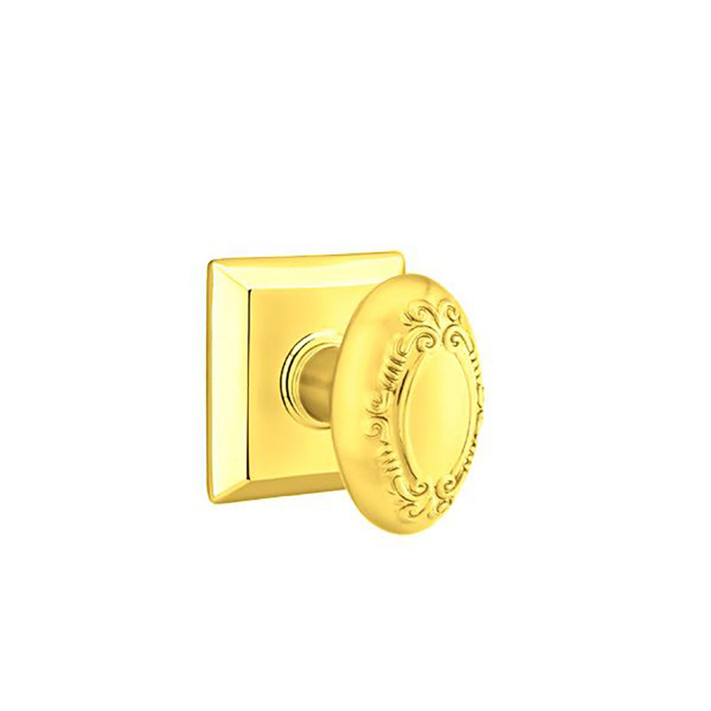 Passage Victoria Knob with Quincy Rose, Bright Brass