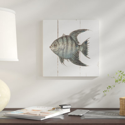 « fish sketches ii shiplap », impression sur toile
