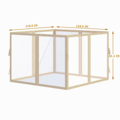 Sunny Yard Polyester Screen for Gazebo