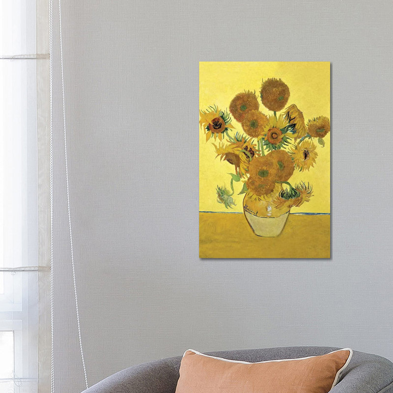 Sunflowers (Fourth Version), 1888 by Vincent Van Gogh - Print on Canvas, Wrapped Canvas, 66.04 cm H x 45.72 cm W x 1.91 cm D