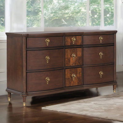 Commode 9 tiroirs avec tiroirs supérieurs doublés de feutre Moscow