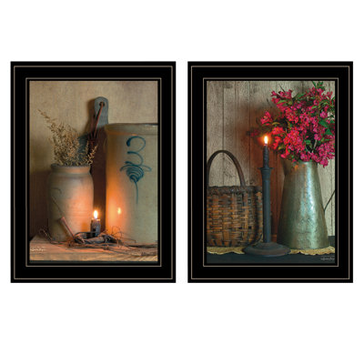 "Trendy Decor", "Country Candlelight Collection", art mural encadré, impression moderne pour décoration de salon, de chambre à coucher et de maison de campagne par Billy Jacobs