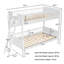Lit superposé simple au dessus d'un lit simple pour enfant-858863185