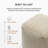 Marta 20" Cream Upholstered Pouf Ottoman-117292720