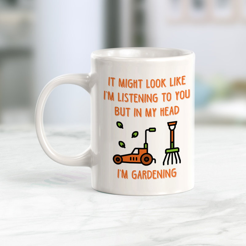Il pourrait ressembler à «I'm Listening To You But In My Head I'm Gardening» 11 oz, Ensemble de verres à lait