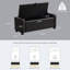 43" Faux Leather Upholstered Storage Bench, Tufted Ottoman Bench For Living Room, Bedroom, Entryway, Black-830668882
