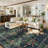 5'X7' Floral Black Green Distressed Retro Washable Rug-118416389