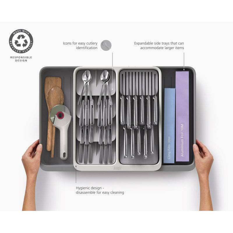 Joseph Joseph DrawerStore Expanding Tiered Cutlery and Knife Organizer