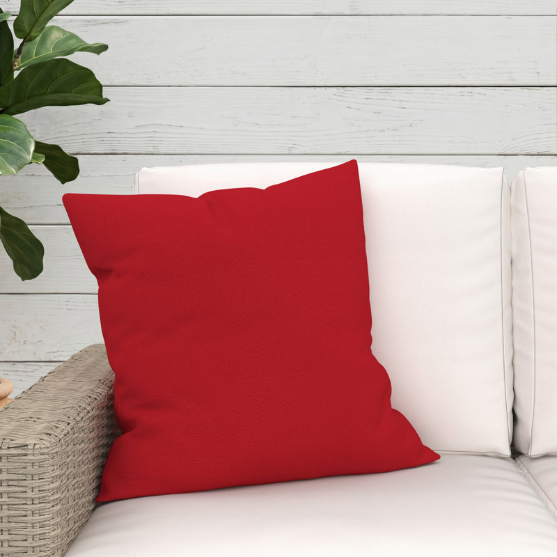 Gabi Sunbrella® Indoor/Outdoor Throw Pillow, Square 20", Canvas Jockey Red Sunbrella® Canvas