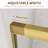 56-60" W X 72" H Double Sliding Frame Shower Door With 1/4" (6Mm) SGCC Clear Tempered Glass, Brushed Gold-122480941