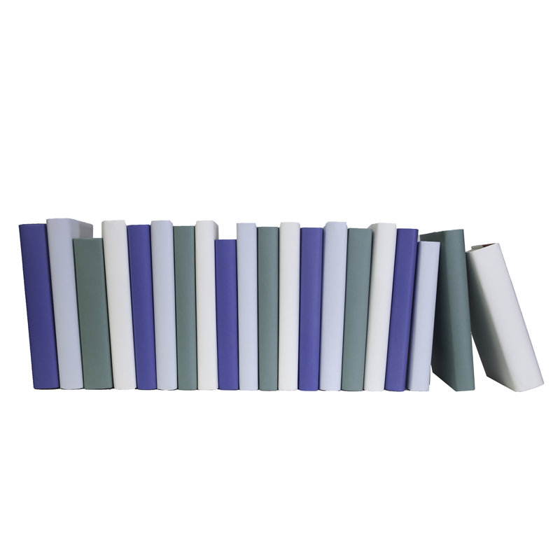 Livres décoratifs - livres sur papier océan - livres bleus au pied