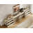 4 In 1 TV Stand For Tvs Up To 120 Inches, Modern TV Console With Glass Doors And 8 Drawers, Entertainment Center With Adjustable Shelf For Living Room-1418942001