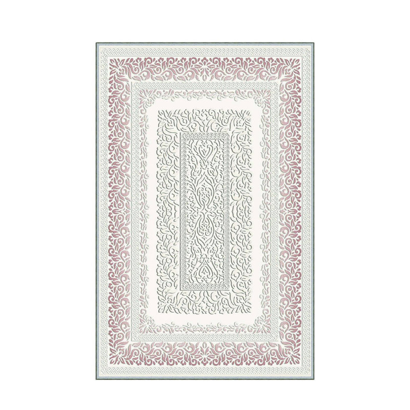 Stylish Woven Carpet, 5.2 x 7.5 Feet | 100% Polyester, 0.3 in Pile Height, Antibacterial, Non-Slip PVC Dot Underside | Machine Washable, 3D Digital Print | Perfect for Living Room, Bedroom & Home Décor