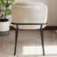 Modern Upholstered Dining Chairs - Fabric Padded Seat, Metal Legs - Indoor Kitchen/Study Room Furniture