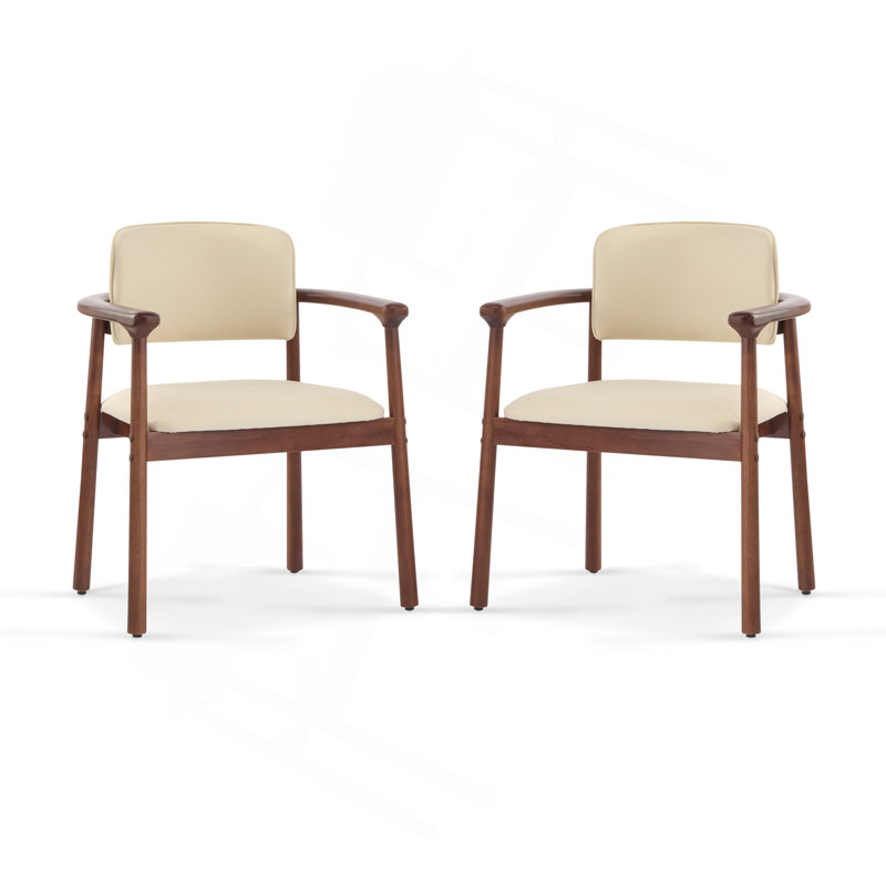 Ensemble de 2 chaises de salle à manger, bois d'hévéa robuste, siège en mousse de polyuréthane confortable, idéal pour la maison et la cuisine