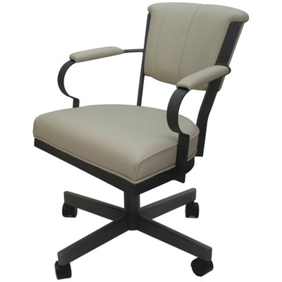 Swivel Metal Dining Caster Chair - Reading Base