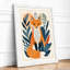 Woodland Fox Portrait Boho - Framed Print-1506026997-1506026995