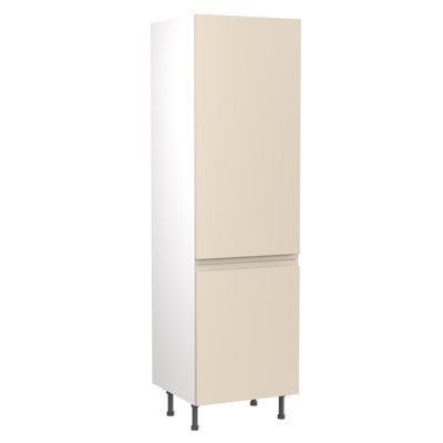 Kitchen Kit Flatpack J Pull Gloss Tall Unit Fridge & Freezer 70/30