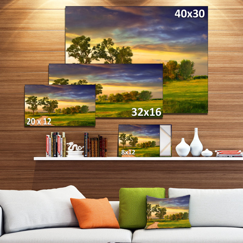 «Road to Bliss Landscape», reproduction sur toile tendue, H 16 po x l 32 po