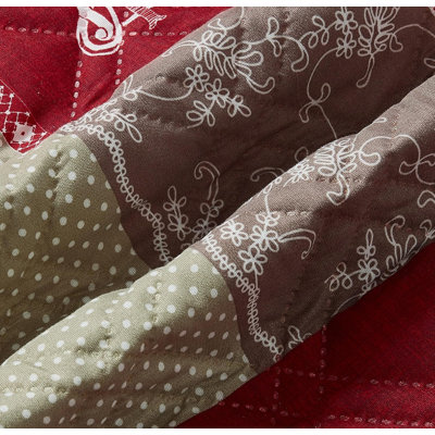 Housse d'accoudoir de canapé à motif floral en toile de Jouy bordeaux, 89 x 33 cm | Porte-revues lavables, organisateur et rangement pour canapé, fauteuil inclinable ou fauteuil, idéal pour ranger télécommandes, téléphone et iPad