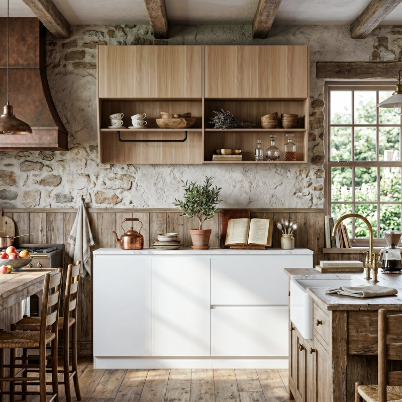 Armoire à café moderne avec base d'évier, armoire de rangement supérieure, égouttoir à vaisselle coulissant et comptoir d'aspect pierre