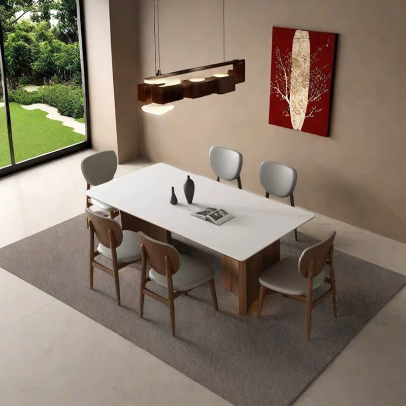 Ensemble de table de salle à manger en frêne, H 29,53 po x L 55,12 po x l 31,5 po