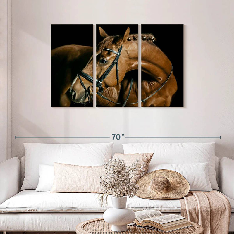 Brampt Chestnut Dressage Horse, 28" H x 45" W