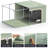 Small Storage Box Foldable with Window & Handles 4 Pack in Teal