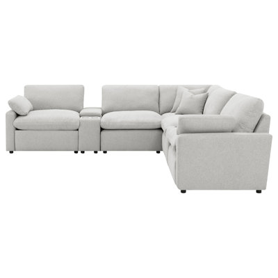 Helsel 7-Piece Modular Power Reclining Sectional Grey