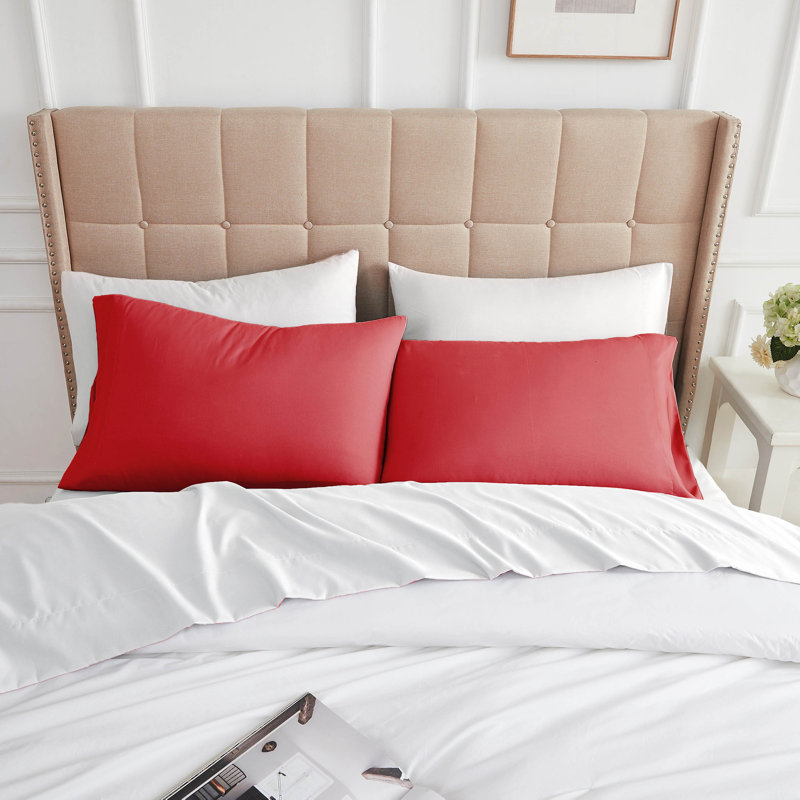 Eldon Microfiber Two Pillow Cases by Southshore Fine Linens, Queen Pillowcase, Chili Pepper