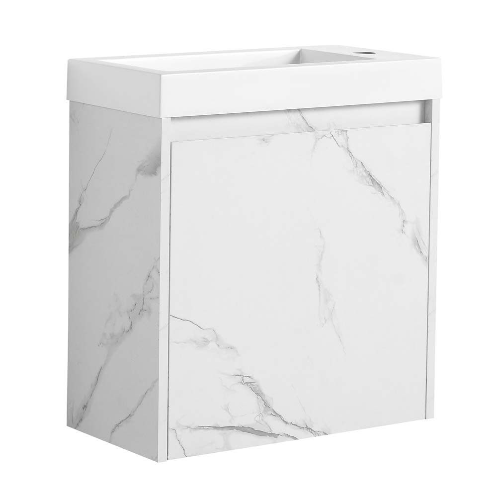 Wrought Studio Meuble-lavabo simple 19,7 po avec plateau en résine ...