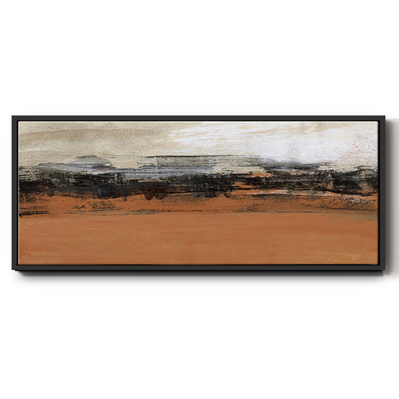 Bridges Ochre I - Framed Canvas, 24" H x 60" W