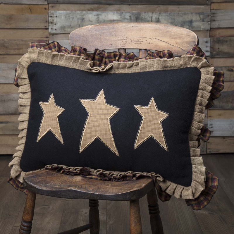 Stars Plaid Rectangular Pillow Cover & insert