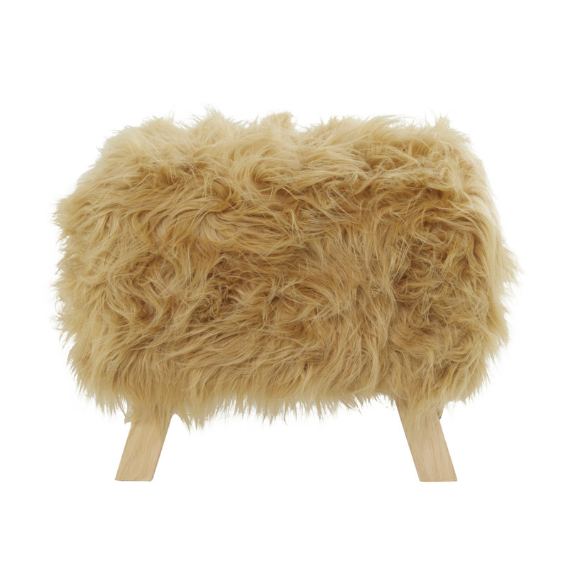 Et tabouret en polyester contemporain gris, Brun