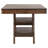 Ferrara Walnut 2-Drawer Counter Height Table